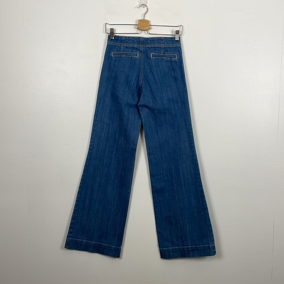 BDG Vintage Flare Bootcut High Rise Womens 26 Denim Button Side Closure Pants - Picture 5 of 9